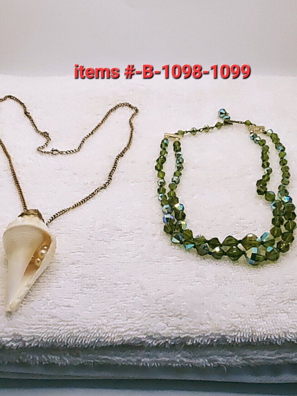 2 necklaces, items # B-1098-1099., wt.  73 grams.